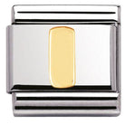 030101/09 Classic LETTER,S/Steel,Bonded Yellow Gold Letter I