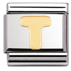 030101/20 Classic LETTER.S/steel,Bonded Yellow Gold Letter T