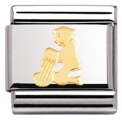 030104/11Classic ZODIAC,S/steel, Bonded Yellow Gold Aquarius