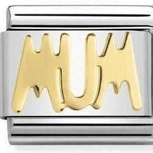030107/14 Classic WRITING,S/Steel,bonded yellow gold MUM