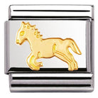 030112/09 Classic S/steel,bonded yellow gold Horse