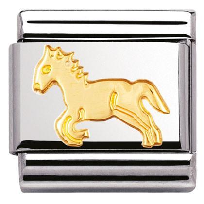 030112/09 Classic S/steel,bonded yellow gold Horse