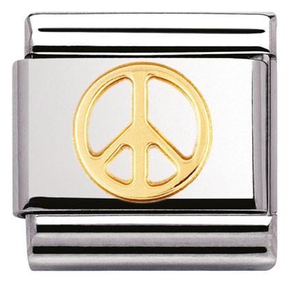 030116/06 Classic,S/steel,bonded yellow gold Peace
