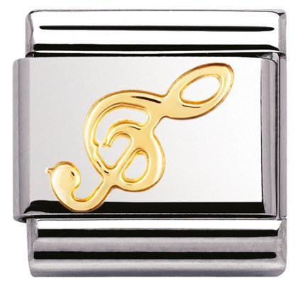 030117/08 Classic,S/steel,bonded yellow gold Treble clef