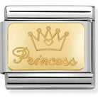 030121/47 Classic bonded yellow Gold Engraved Sign PRINCESS