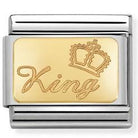 030121/48 Classic bonded yellow Gold Engraved Sign KING