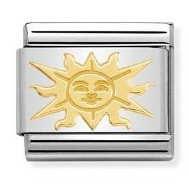 030161/09 Classic SYMBOL,S/Steel,bonded yellow gold Sun