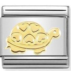 030162/51 Classic SYMBOLS, steel & bonded yellow gold Turtle & hearts