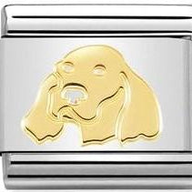 030162/55 Classic SYMBOLS, steel & bonded yellow gold Dog