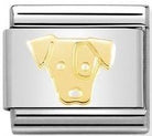 030162/58 Classic SYMBOLS,steel,bonded yellow gold Dog