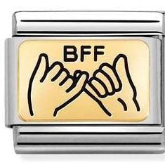 030166/04 Classic PLATES steel.bonded yellow gold,BFF hands