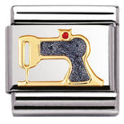 030208/43 Classic S/Ssteel.enamel,bonded yellow gold Sewing Machine