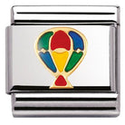 030210/07 Classic S/Steel,enamel,bonded yellow gold Hot-air balloon
