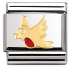 030211/06 Classic S/Steel,enamel,bonded yellow gold Robin