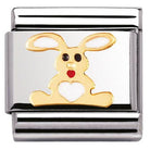 030212/02 Classic ,S/steel, enamel, bonded yellow gold WHITE rabbit