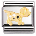 030212/36 Classic,S/steel,enamel, bonded yellow gold Dog