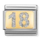 030224/01 Classic GLITTER PLATES,steel, enamel, bonded yellow gold, SILVER Number 18