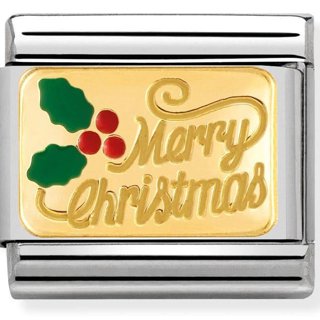 030282/17 Classic yellow gold, enamel. Merry Christmas