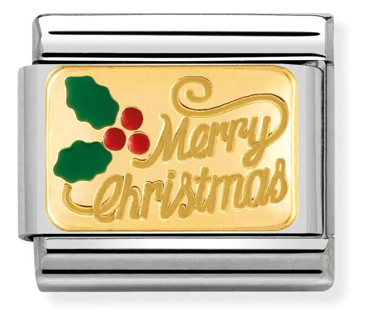 030282/17 Classic yellow gold, enamel. Merry Christmas