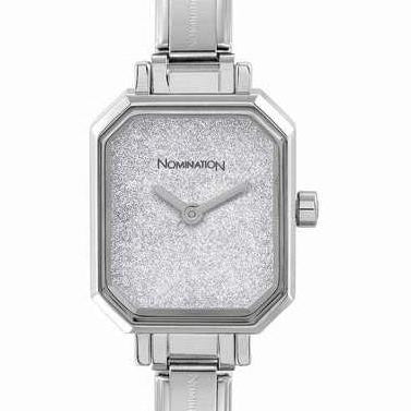076030/023 PARIS watch. s?steel strap RECTANGULAR Glitter Silver