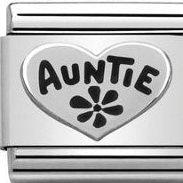 330101/17 CLASSIC SILVER OXIDIZED AUNTIE HEART
