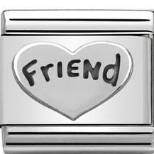 330101/18 CLASSIC SILVER OXIDIZED FRIEND HEART