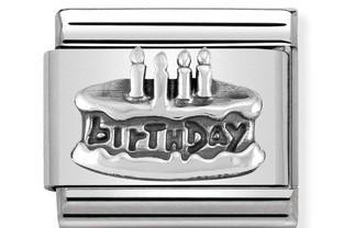 330101/20 CLASSIC SILVER OXIDIZED BIRTHDAY CAKE