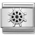330101/26 Classic OXIDIZED ,st.steel & Sterling Silv.Boat Wheel
