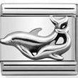 330101/29 Classic OXIDIZED ,st.steel & Sterling Silv. Dolphins