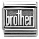 330102/32 Classic PLATES OXIDIZED steel silver 925 BROTHER
