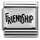 330102/40 Classic PLATES OXIDIZED steel silver 925 FRIENDSHIP