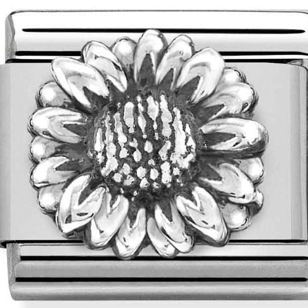 330110/22 Classic RELIEF steel & silver 925 Sunflower