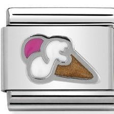330202/38 CLASSIC SILVER & ENAMEL ICE CREAM