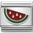 330202/42 Classic S/steel,enamel,silver,Watermelon