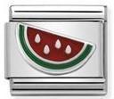 330202/42 Classic S/steel,enamel,silver,Watermelon