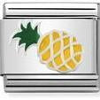 330202/45 Classic ,S/steel,enamel,Silver Pineapple