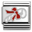 330204/07 Classic CHRISTMAS S/Steel,enamel,Silver 925 Candy Cane