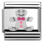 330204/09 Classic S/steel,enamel,Silver 925 Gingerbread Man