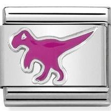 330204/21 Classic S/steel,enamel & Sterling Silver Dinosaur