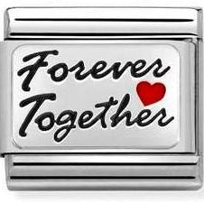 330208/53 Classic S/steel,enamel,925 silver,Forever Together