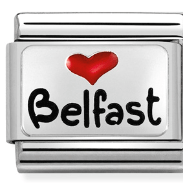 330209/11 Classic Silver & Enamel Love Belfast