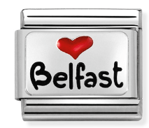 330209/11 Classic Silver & Enamel Love Belfast