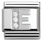 330301/05 Classic LETTER S/steel. Cub. zirc,925 silver E