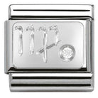 330302/06 Classic ZODIAC S/steel,CZ,925 silver Virgo