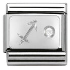 330302/09 Classic ZODIAC S/steel,CZ,925 silver Sagitarius