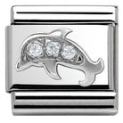 330304/13 Classic ,S/steel,CZ, silver 925 dolphin