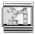 330304/19 Classic S/steel,CZ, silver 925 Number 21