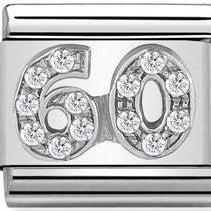 330304/24 CLASSIC SILVER CZ NUMBER 60