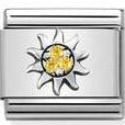 330304/29 Classic s/steel, CZ &Silver Sun with yellow CZ