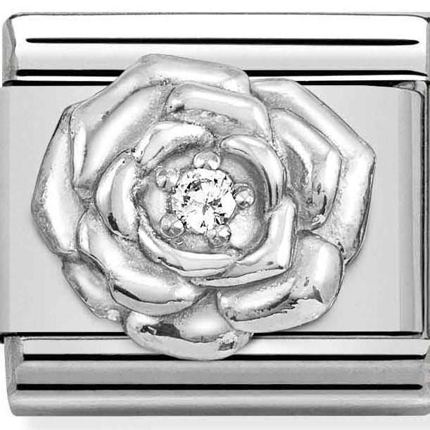 330311/12 Classic symbols S/Steel,silver 925,CZ.Rose